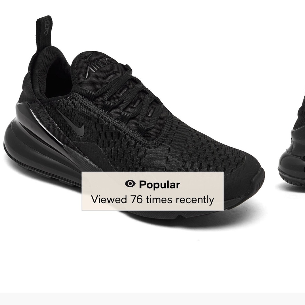 Nike womens Black Air Max 270 Sneakers